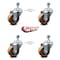 Service Caster 3 Inch High Temp Phenolic Wheel Swivel 1/2 Inch Threaded Stem Caster Set SCC SCC-TS20S314-PHRHT-121315-4 - alternate 5